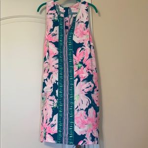 EUC Lilly Pulitzer Kelby Shift Dress Pink & Green